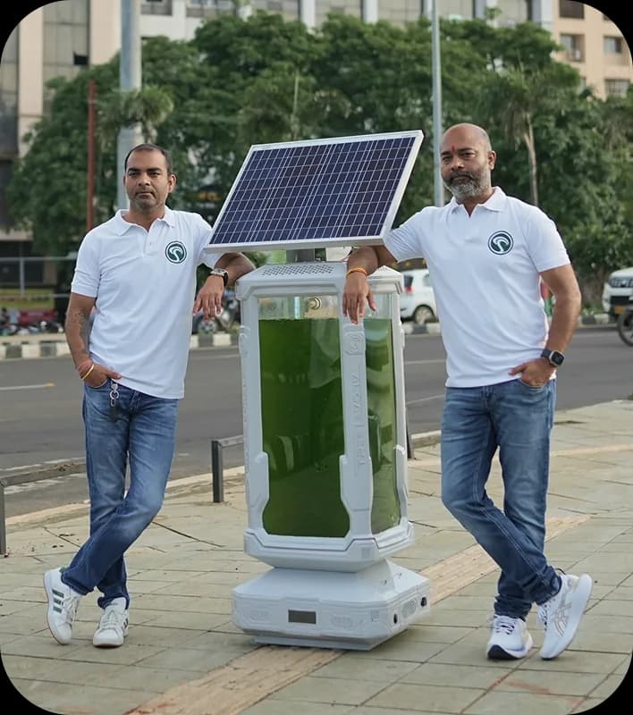 AlgaeTree installation showcased outdoors