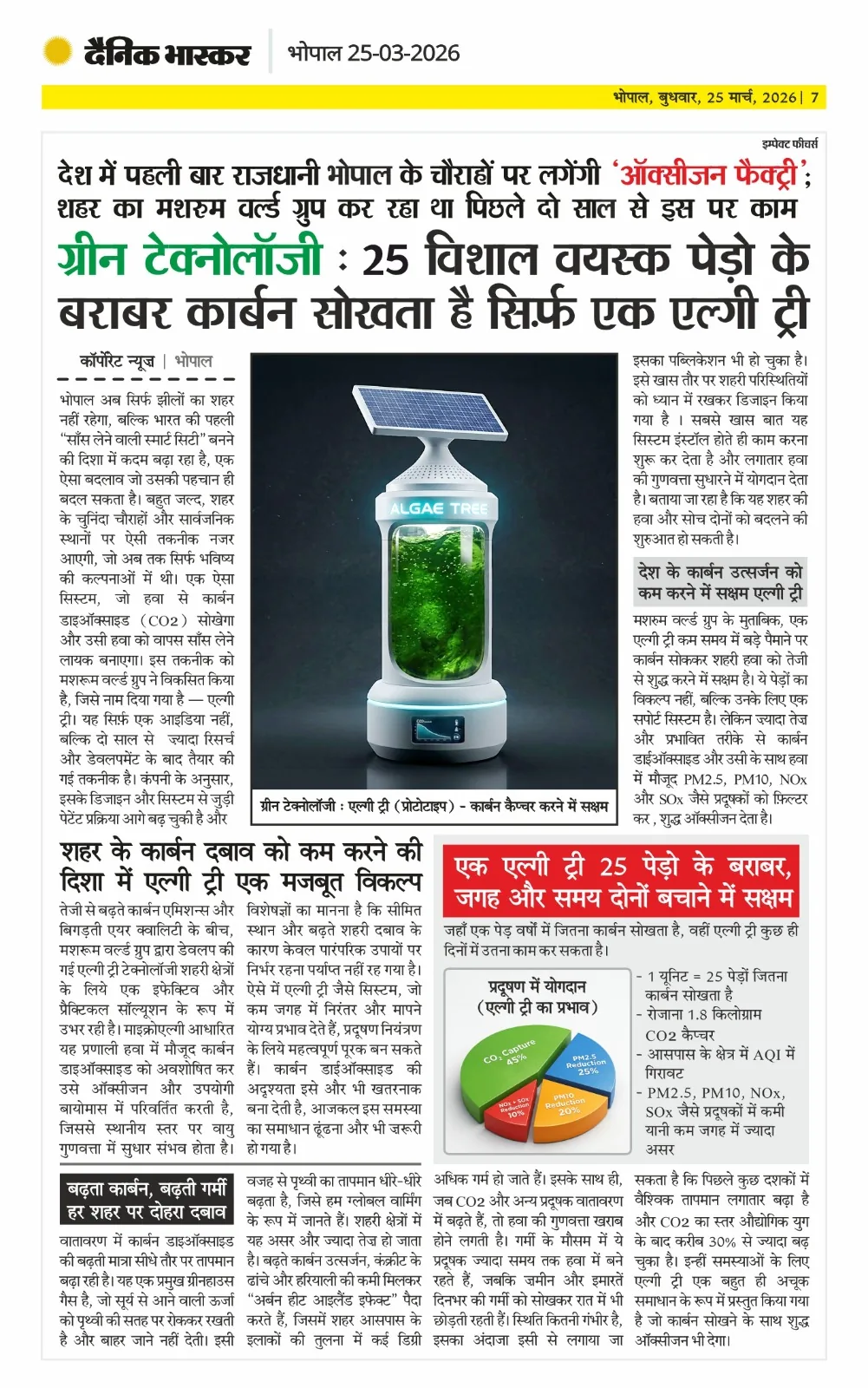 India's First Oxygen Factory at Crossroads: The Rise of Algae Tree