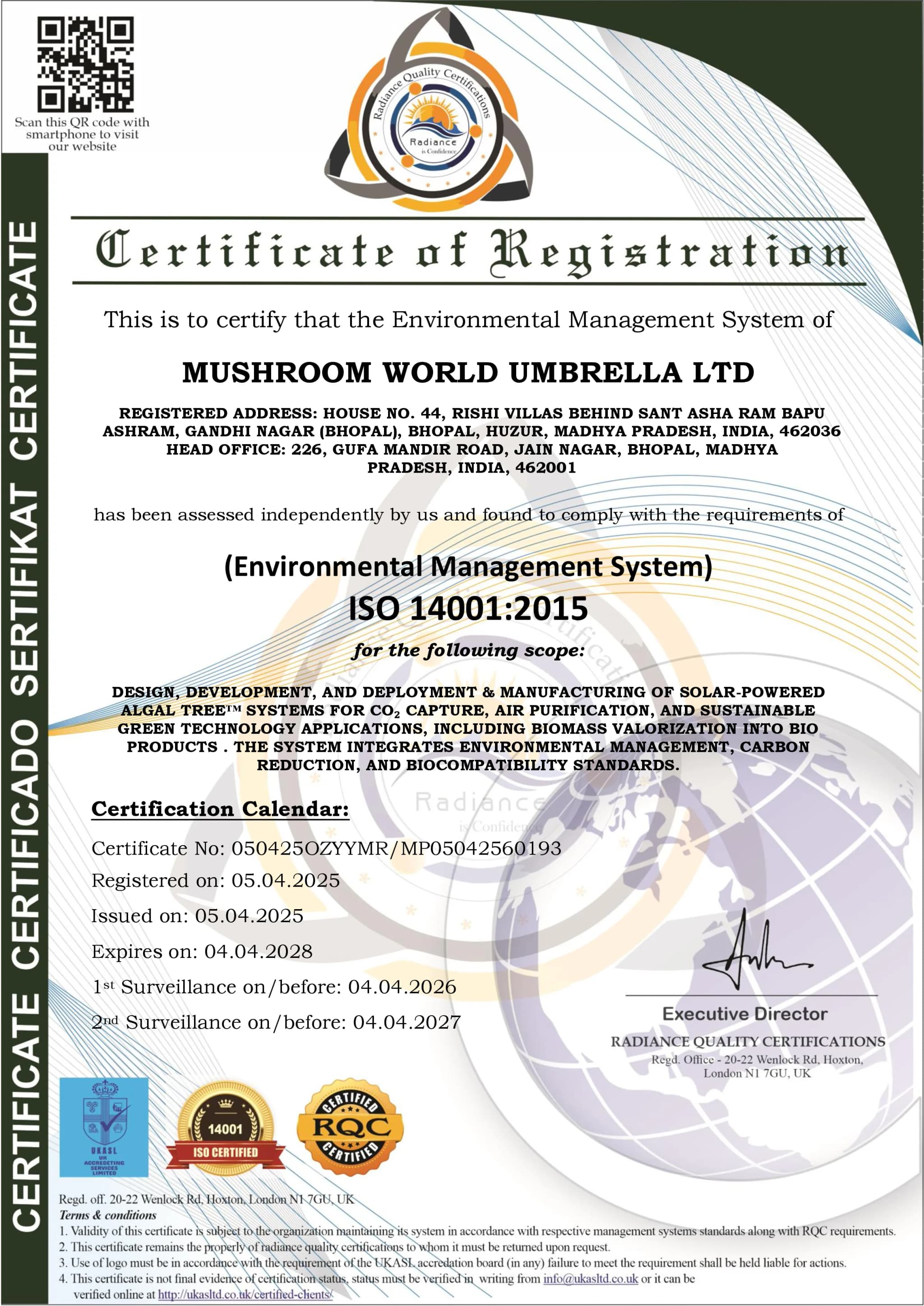Mushroom World Umbrella Ltd. 14001